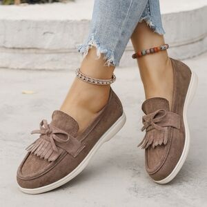Elegant Brown Flat Loafers for Women